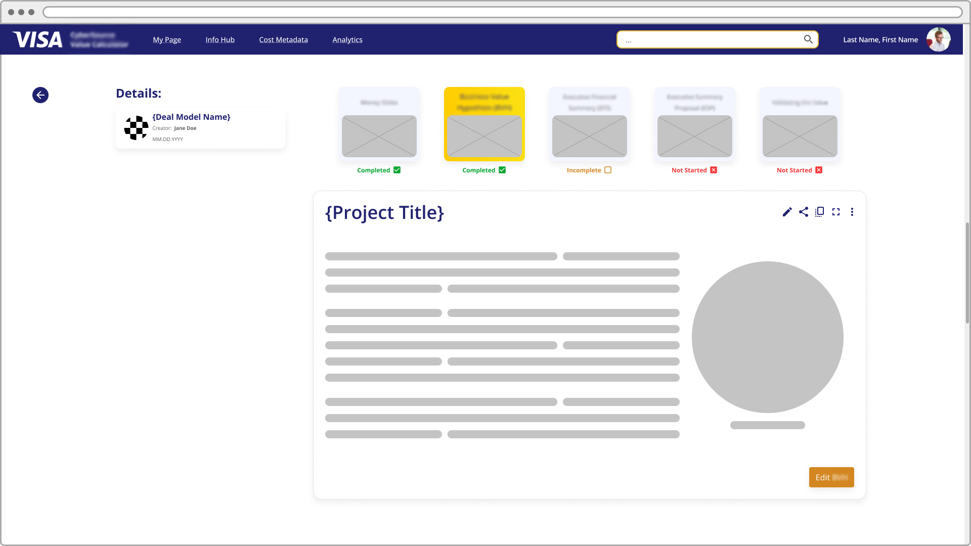 The final mockup for a portfolio view